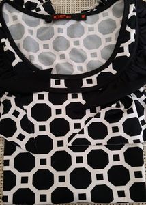 Black &amp; White Party Wear Stylish Top
