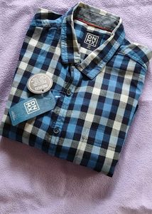 DNMX Blue Checkered Shirt