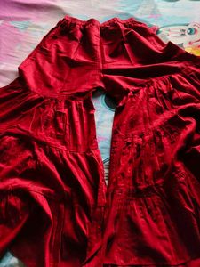 Red Velvet Sharara Palazzo