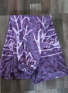 Purple Printed Ethnic Skirt