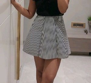 White Stripped Skirt
