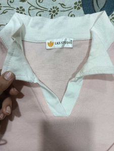Pink Long Sleeve Polo