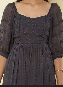 Label Ritu Kumar Anthra Grey CutOut Maxi
