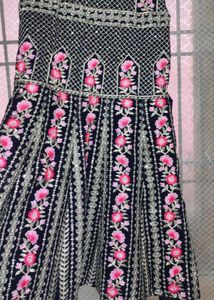 One Time Wear Navy Blue Designer Sharara For Girl