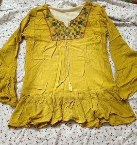 Boho Embroidered Tunic Top