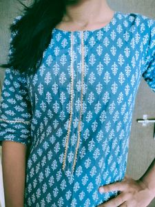 Blue Printed Kurta