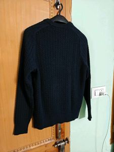 Mango Navy Blue Knit Sweater