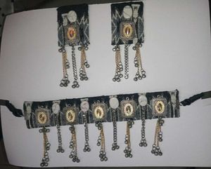 Ethnic Stone Choker & Earring Set