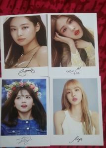 BlackPink Signature Photocards X4 And Stickers X4