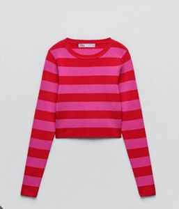 zara Striped Long Sleeve Top
