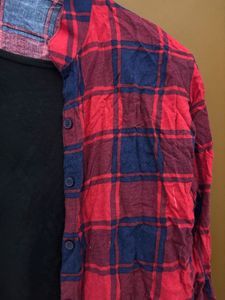 Open Shirt With Attached Crop Top