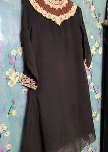 Elegant Brown Embroidered Kurti