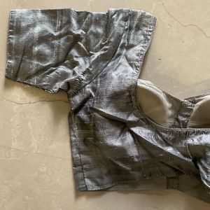 Metallic Silver Blouse
