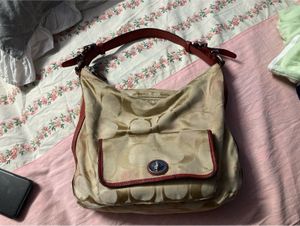 Coach Hobo Khaki And Corral Handbag 👜