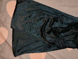 Short Black Dress With Slit And Ruched Detail