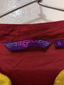 Embroidered Red &amp; Gold Indian Dress