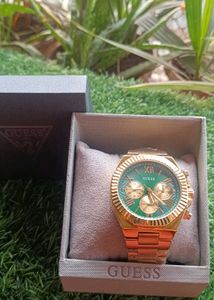 Original Guess Gold &amp; Green Watch