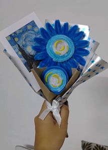 Van Gogh, Fuzzy Wire Flower Bouquet