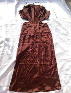 Brand New(Urbanic)Coffee Brown 🤎 Satin Slip Dress