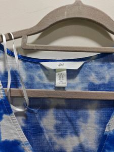 Tie And Dye Printed Cotton Dress. Size Upto Xxl.