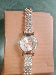 Rose Gold Women&#39;s Watch Sparkling Rhinestone Watc