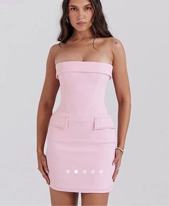 Pink Pocket Tube dress