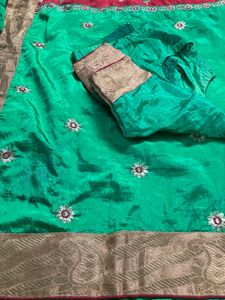 Very Nice Benarasi Silk Sareeand Matching Blouse