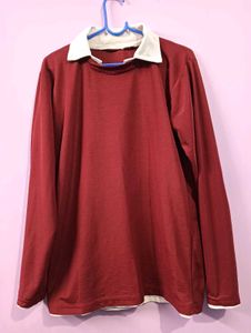 Maroon Long Sleeve Shirt