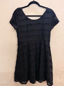Black Lace Mini Dress