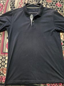Zudio Charcoal Black Polo T-shirt