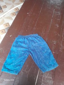 Blue Patterned Shorts