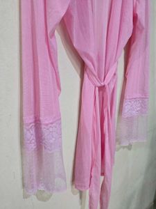 Sexy Pink Sheer Robe
