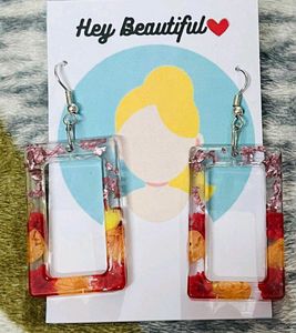 Floral Resin Earrings