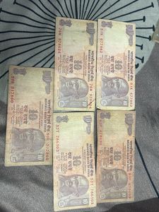 786!!! ₹10 Indian Rupee 5 Notes