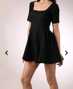 Chic Black Button-Down Dress