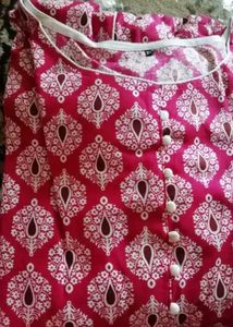 Pink Printed Anarkali Kurta