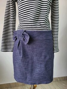 Striped Casual Dress Length 34 Inches
