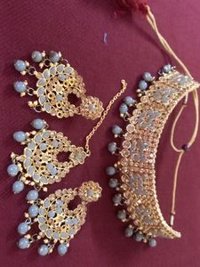 Grey And Golden Jewelry Set