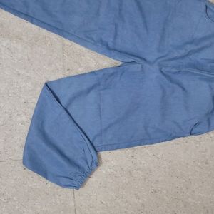 Blue Baggy Korean Pants
