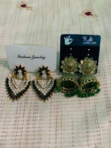 Burgundy &amp; Crystal Dangle Earrings