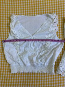 Offwhite Soft Cotton Coord Set Bust 36