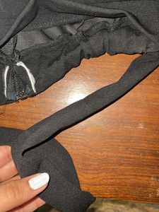 Black Coord Set With Tie Up Top