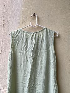 Beautiful Mirror work olive kurta😍