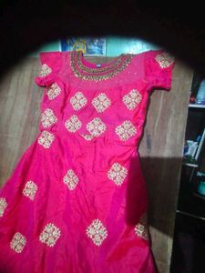 Pink Embellished Anarkali Dress
