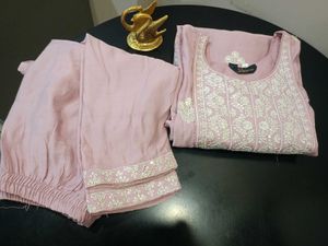 Silver Sequin  Elegant Embroidered Kurta Set