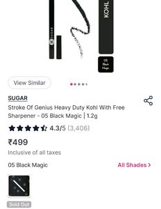 Sugar Kajal Black 🖤
