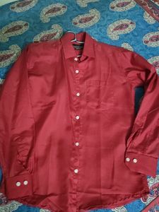 Red Premium Cotton Shirt Length 26 No Flaws.