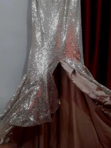 Gold😍Mermaid Sequence Evening Gown