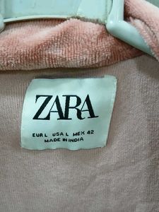 Zara Velvet Oversized Shirt