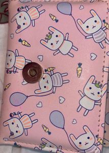 Kawaii Korean Bunny Print Trifold Wallet